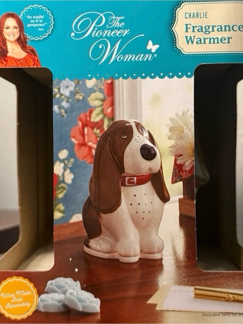 The Pioneer Woman Charlie Fragrance Warmer - Teal, Brown, White